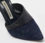 Manolo Blahnik Pre-owned Leather heels Blue Dames - Thumbnail 7