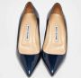 Manolo Blahnik Pre-owned Leather heels Blue Dames - Thumbnail 2