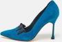 Manolo Blahnik Pre-owned Leather heels Blue Dames - Thumbnail 2