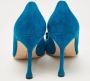 Manolo Blahnik Pre-owned Leather heels Blue Dames - Thumbnail 5