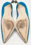 Manolo Blahnik Pre-owned Leather heels Blue Dames - Thumbnail 6