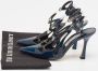 Manolo Blahnik Pre-owned Leather heels Blue Dames - Thumbnail 9