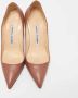 Manolo Blahnik Pre-owned Leather heels Brown Dames - Thumbnail 3