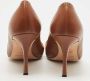 Manolo Blahnik Pre-owned Leather heels Brown Dames - Thumbnail 5