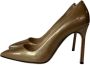 Manolo Blahnik Pre-owned Leather heels Brown Dames - Thumbnail 2