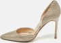 Manolo Blahnik Pre-owned Leather heels Gray Dames - Thumbnail 2