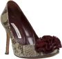 Manolo Blahnik Pre-owned Leather heels Green Dames - Thumbnail 2