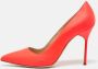 Manolo Blahnik Pre-owned Leather heels Orange Dames - Thumbnail 2