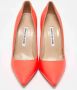 Manolo Blahnik Pre-owned Leather heels Orange Dames - Thumbnail 3