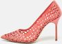 Manolo Blahnik Pre-owned Leather heels Pink Dames - Thumbnail 2