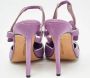 Manolo Blahnik Pre-owned Leather heels Purple Dames - Thumbnail 5