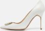 Manolo Blahnik Pre-owned Leather heels White Dames - Thumbnail 2