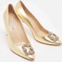 Manolo Blahnik Pre-owned Leather heels Yellow Dames - Thumbnail 2