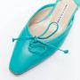 Manolo Blahnik Pre-owned Leather mules Green Dames - Thumbnail 7