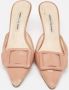 Manolo Blahnik Pre-owned Leather sandals Beige Dames - Thumbnail 3