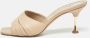 Manolo Blahnik Pre-owned Leather sandals Beige Dames - Thumbnail 2