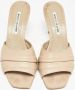 Manolo Blahnik Pre-owned Leather sandals Beige Dames - Thumbnail 3