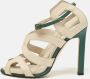 Manolo Blahnik Pre-owned Leather sandals Beige Dames - Thumbnail 2