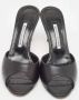 Manolo Blahnik Pre-owned Leather sandals Black Dames - Thumbnail 3