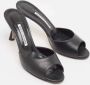 Manolo Blahnik Pre-owned Leather sandals Black Dames - Thumbnail 4