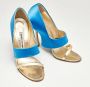 Manolo Blahnik Pre-owned Leather sandals Blue Dames - Thumbnail 4