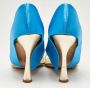 Manolo Blahnik Pre-owned Leather sandals Blue Dames - Thumbnail 5