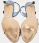 Manolo Blahnik Pre-owned Leather sandals Blue Dames - Thumbnail 6