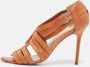 Manolo Blahnik Pre-owned Leather sandals Brown Dames - Thumbnail 2