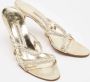 Manolo Blahnik Pre-owned Leather sandals Gray Dames - Thumbnail 2