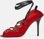 Manolo Blahnik Pre-owned Leather sandals Red Dames - Thumbnail 2