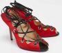 Manolo Blahnik Pre-owned Leather sandals Red Dames - Thumbnail 4