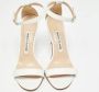 Manolo Blahnik Pre-owned Leather sandals White Dames - Thumbnail 3