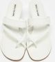 Manolo Blahnik Pre-owned Leather sandals White Dames - Thumbnail 2