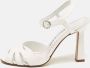 Manolo Blahnik Pre-owned Leather sandals White Dames - Thumbnail 2