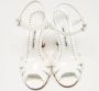 Manolo Blahnik Pre-owned Leather sandals White Dames - Thumbnail 3