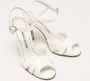 Manolo Blahnik Pre-owned Leather sandals White Dames - Thumbnail 4