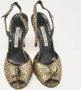 Manolo Blahnik Pre-owned Leather sandals Yellow Dames - Thumbnail 3