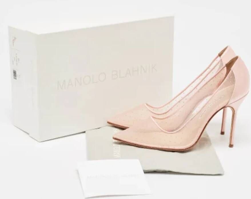 Manolo Blahnik Pre-owned Mesh heels Pink Dames