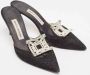 Manolo Blahnik Pre-owned Mesh mules Black Dames - Thumbnail 4