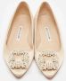 Manolo Blahnik Pre-owned Satin flats Beige Dames - Thumbnail 2