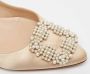 Manolo Blahnik Pre-owned Satin flats Beige Dames - Thumbnail 6