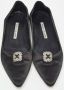 Manolo Blahnik Pre-owned Satin flats Black Dames - Thumbnail 3