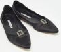 Manolo Blahnik Pre-owned Satin flats Black Dames - Thumbnail 4