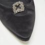 Manolo Blahnik Pre-owned Satin flats Black Dames - Thumbnail 8