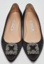 Manolo Blahnik Pre-owned Satin flats Black Dames - Thumbnail 3