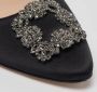 Manolo Blahnik Pre-owned Satin flats Black Dames - Thumbnail 7