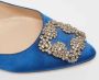 Manolo Blahnik Pre-owned Satin flats Blue Dames - Thumbnail 7