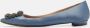 Manolo Blahnik Pre-owned Satin flats Blue Dames - Thumbnail 2