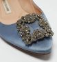 Manolo Blahnik Pre-owned Satin flats Blue Dames - Thumbnail 8