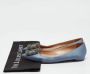 Manolo Blahnik Pre-owned Satin flats Blue Dames - Thumbnail 9